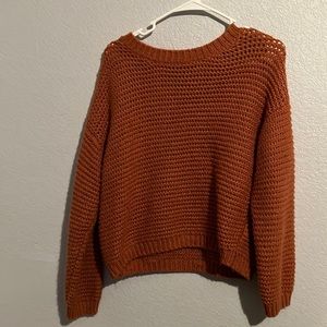 Burnt orange knit sweater